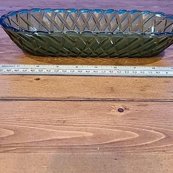 Indiana Glass green oblong celery dish - Picture 2 of 5